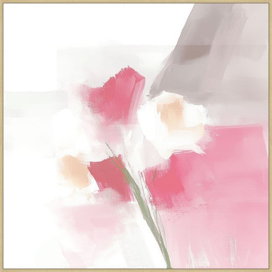 Crimson Forms I on Canvas