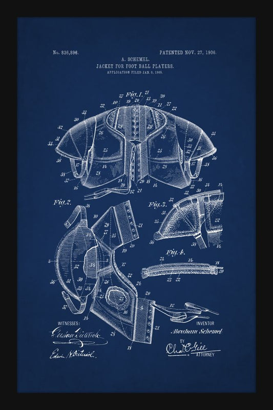 Football Jacket Patent - Blue
