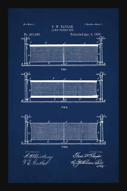 Tennis Net Patent - Blue