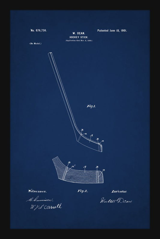 Hockey Stick Patent - Blue