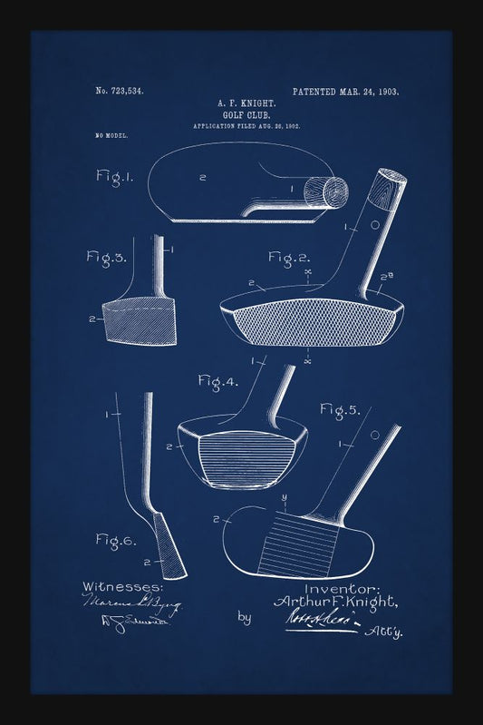 Golf Club Patent - Blue