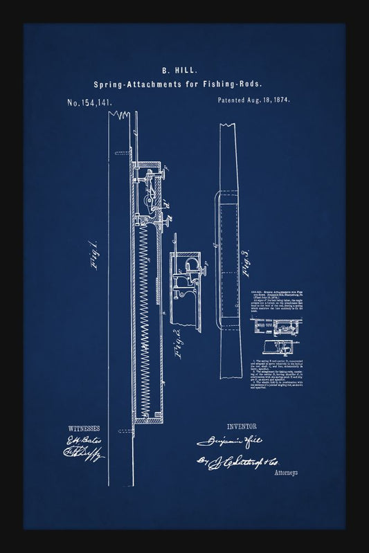 Fishing Rod Patent - Blue