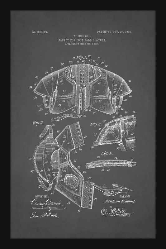 Football Jacket Patent - Grey