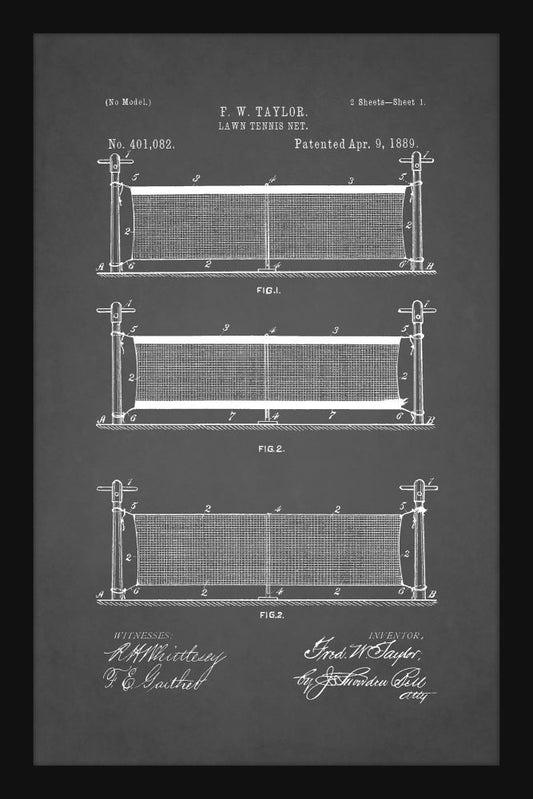 Tennis Net Patent - Grey