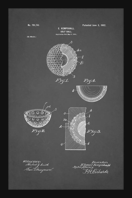 Golf Ball Patent - Grey