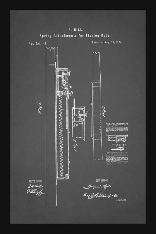 Fishing Rod Patent - Grey