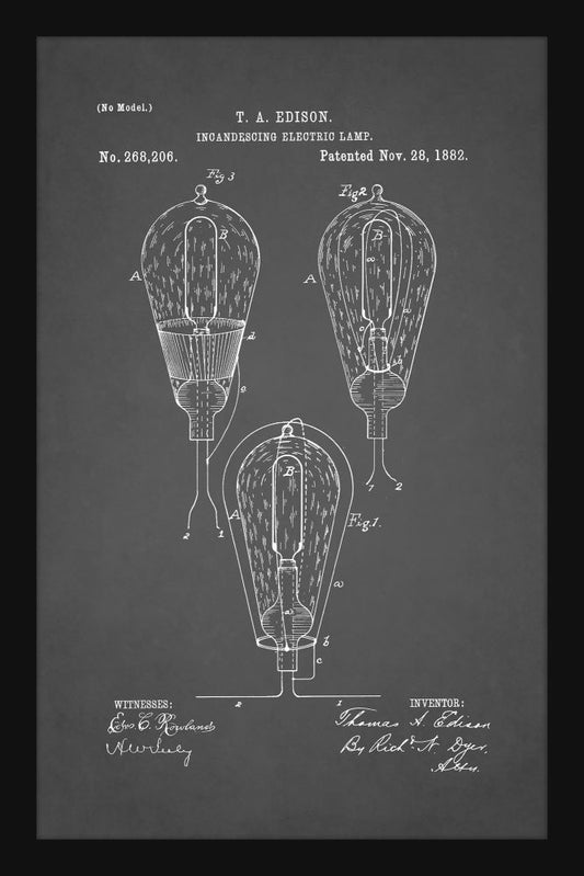 Edison Bulb Patent - Grey