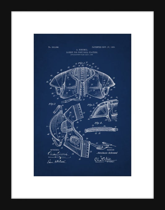 Football Jacket Patent - Blue Small