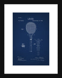 Tennis Racket Patent - Blue Small