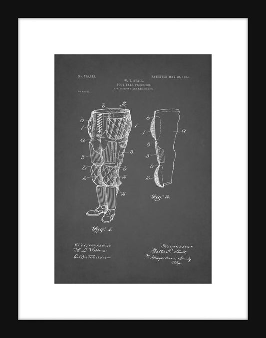 Football Trousers Patent - Grey Small