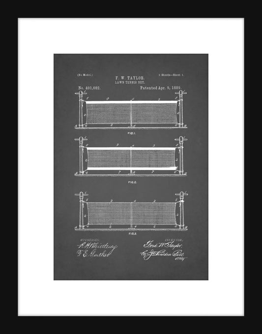 Tennis Net Patent - Grey Small