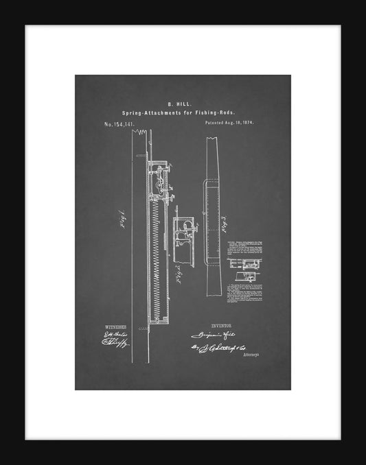 Fishing Rod Patent - Grey Small