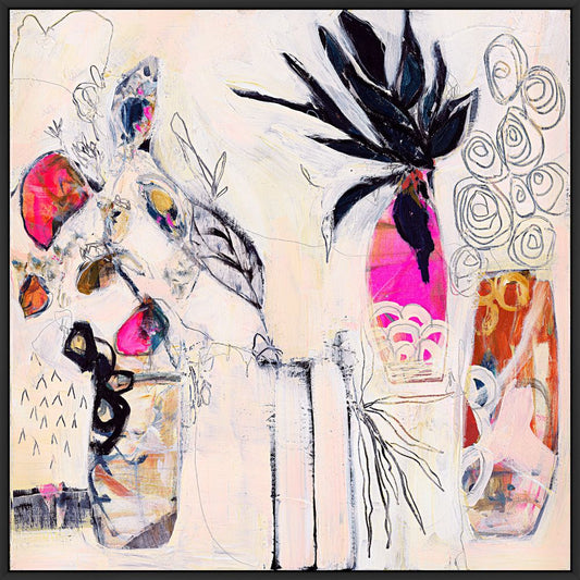 Five Vases on Canvas