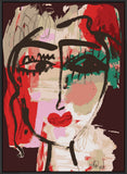 GLANCE I IN RED on Canvas