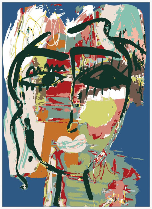 GLANCE I IN BLUE on Canvas