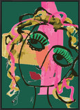 GLANCE II IN GREEN on Canvas