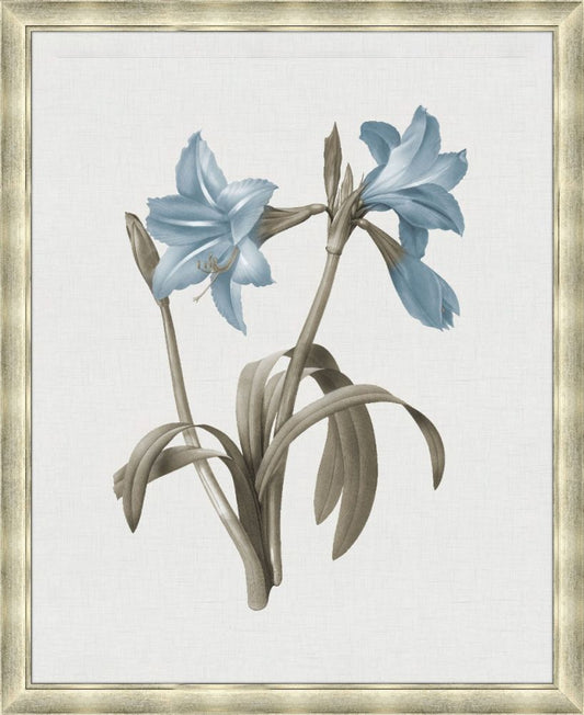 Taupe and Blue Flower II Grande