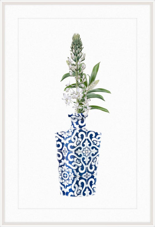Green Foliage in a Petite Blue & White Urn II