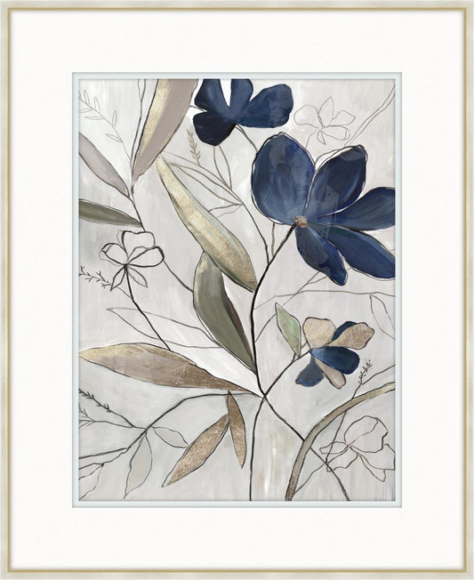 Modern Blue Floral II