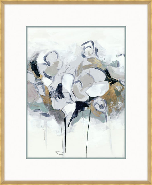 Blue Abstract Florals I