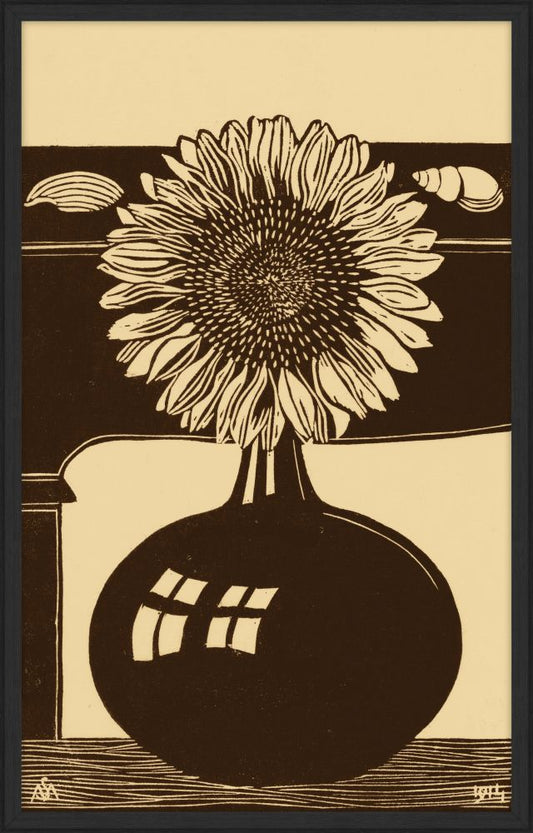 Sunflower in Black and Beige, Samuel Jessurun de Mesquita, 1914