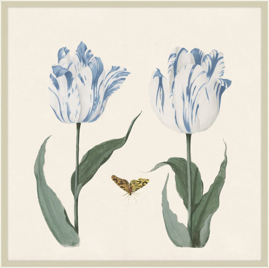 Two Tulips I in Britany Blue