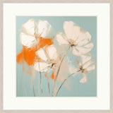 Abstract Orange White Flower II