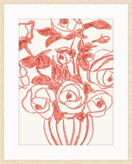 Pastel Bouquet in Coral I