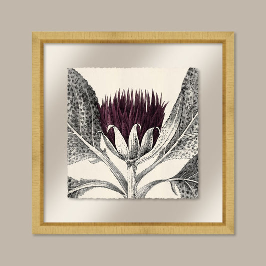 Arctium in Eggplant and Gold I