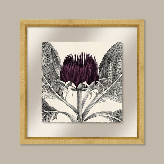 Arctium in Eggplant and Gold II