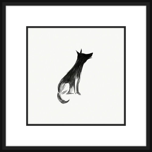 Brushed Ink Dog II - Black