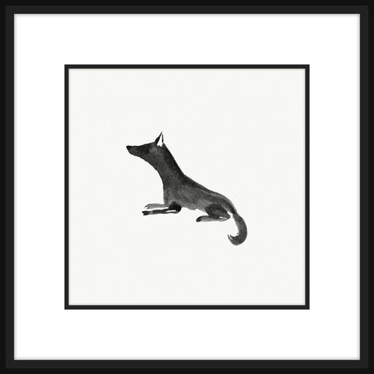 Brushed Ink Dog III - Black