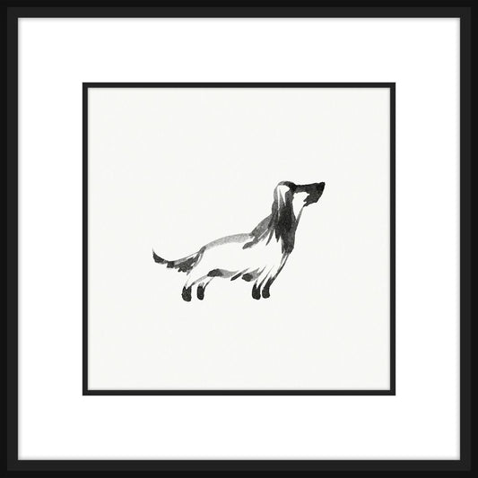 Brushed Ink Dog IV - Black