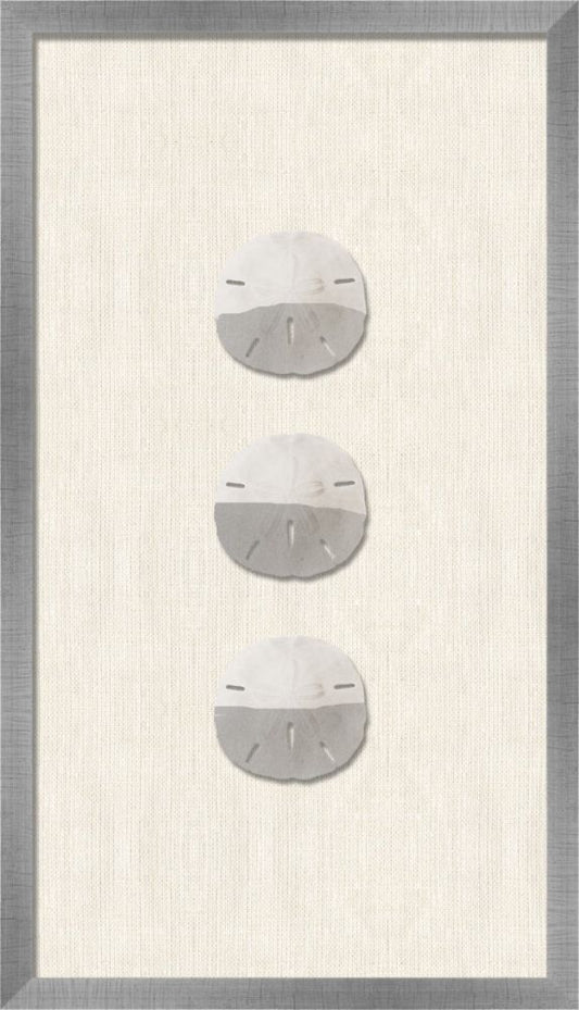 Silver-Dipped Sand Dollar on White Linen