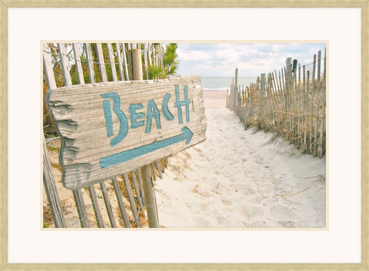 Beach Sign in the Sand