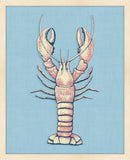 Lobster on Blue Linen