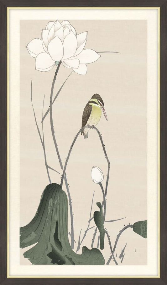 Kingfisher with Lotus Flower, Ohara Koson