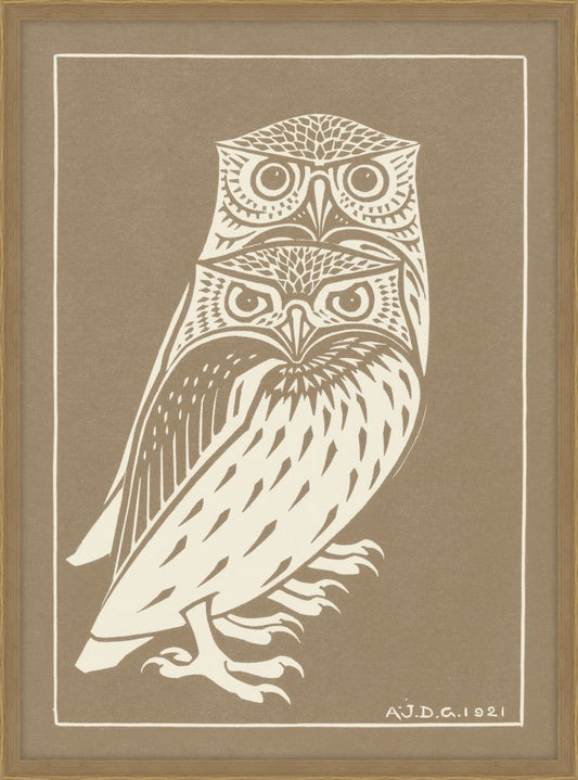 Two Owls in Café Au Lait, Julie de Graag, 1921