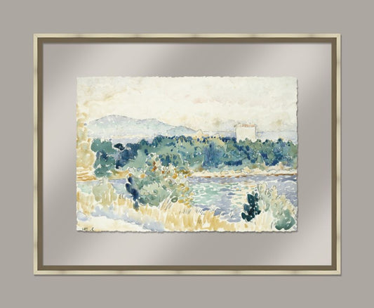 Mediterranean Landscape with a White House, 1900-1905 by Henri-Edmond Cross