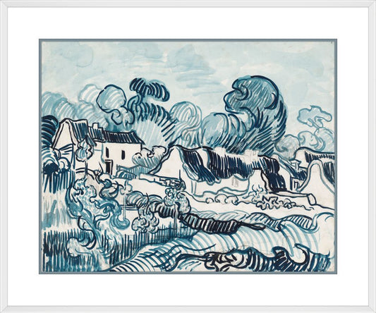 Landscape with Houses in Blue Vincent Van Gogh 1890