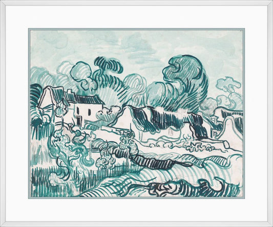 Landscape with Houses in green Vincent Van Gogh 1890