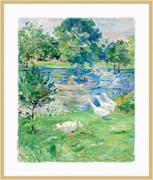 Girl in a Boat with Geese