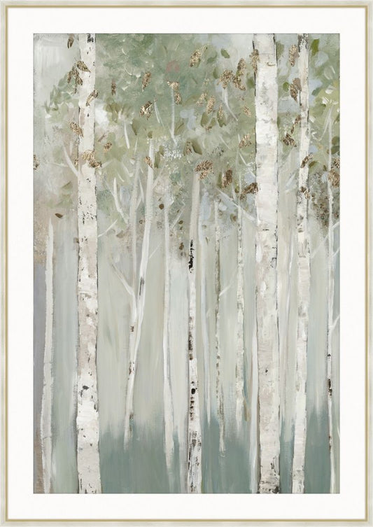 Whispering Green Birch Forest I