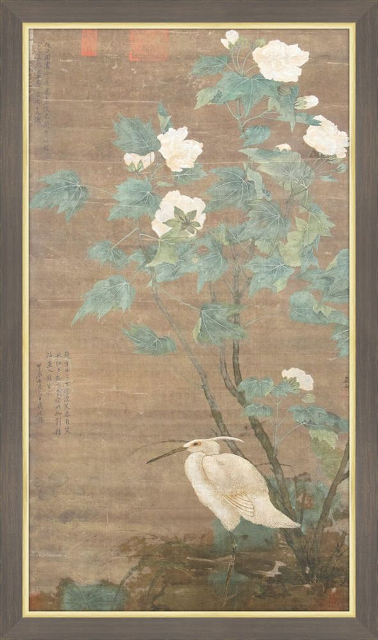 Hibiscus and Egret,1724