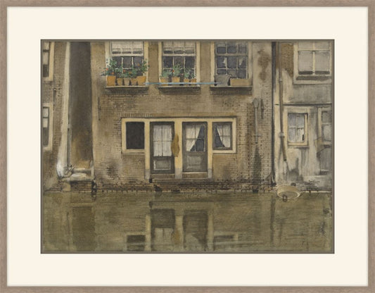 Houses on the Canal in Amsterdam, Willem Witzen, 1909