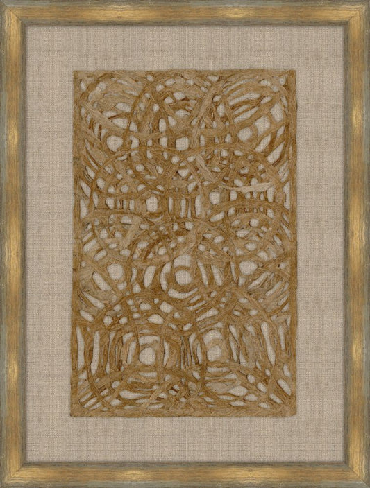 Amate Bark Natura Circles on Natural Linen
