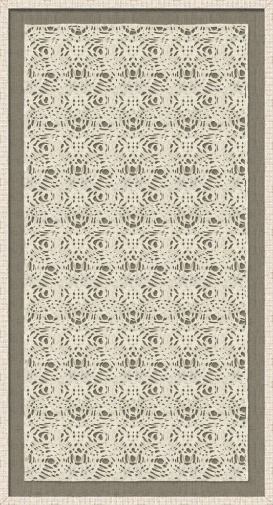 Amate Bark Cream Circles on Flax Linen Grande