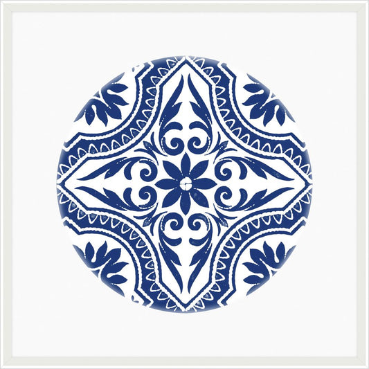 Blue and White Tile Circle I