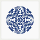 Blue and White Tile Circle I