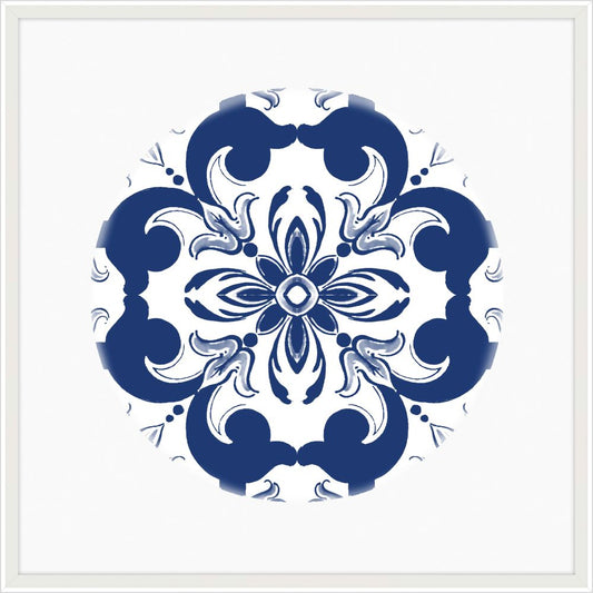Blue and White Tile Circle IV